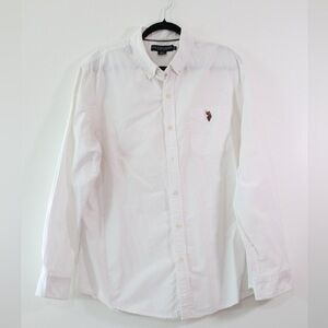 Ralph Lauren Blake Shirt Men's XL White Long Sleeve Button Up 78% Cotton